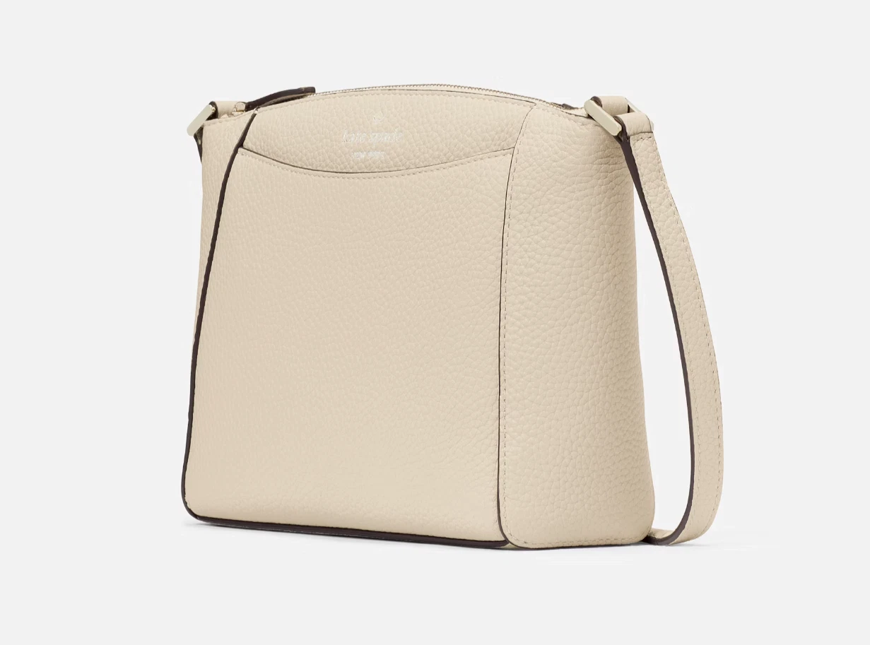 Nuova Kate Spade Monica pelle ciottolata sabbia leggera sabbia con sacchetto antipolvere