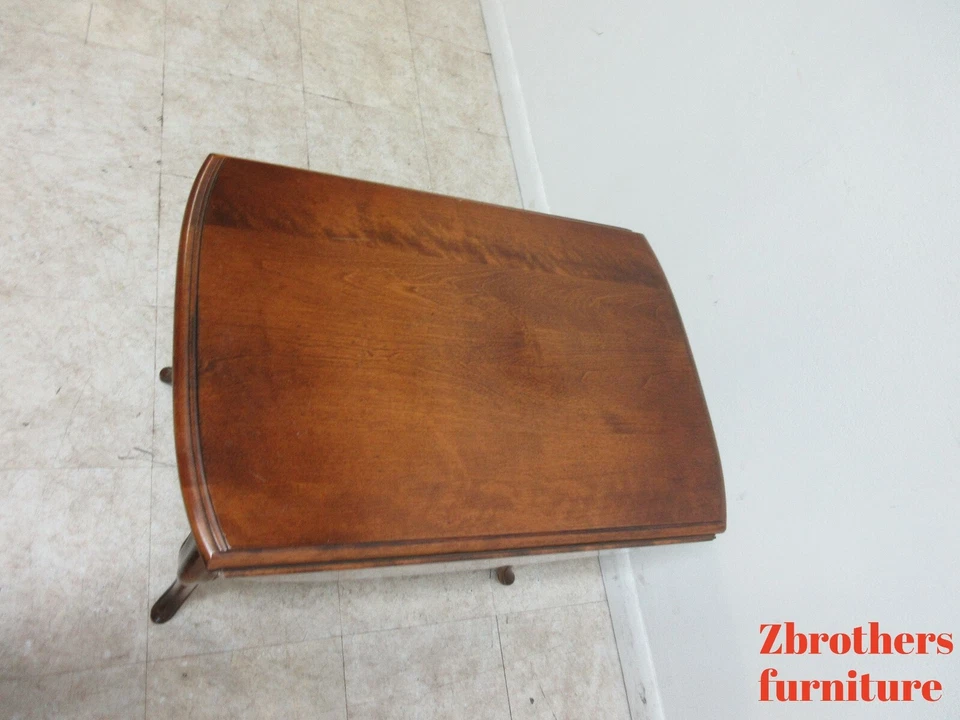 Ethan Allen French Country Drop Leaf Butterfly Lamp End Table one drawer - Image 4 of 4