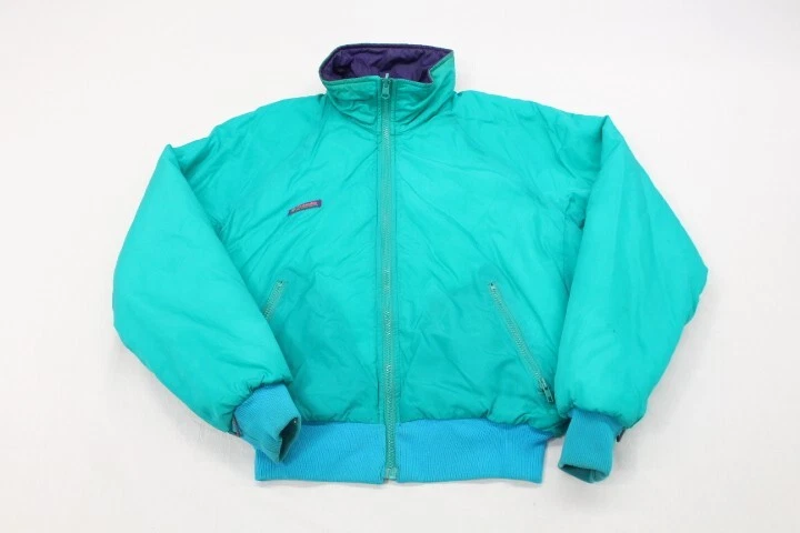 VTG Columbia Jacket Men's Medium Purple Green Coat Reversible Thinsulate