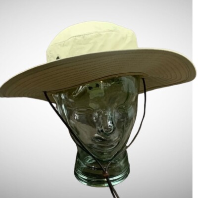 Redhead Tan Bucket Fishing Boonie Hat Stretch Fit Chin Strap Wide Brim  Large