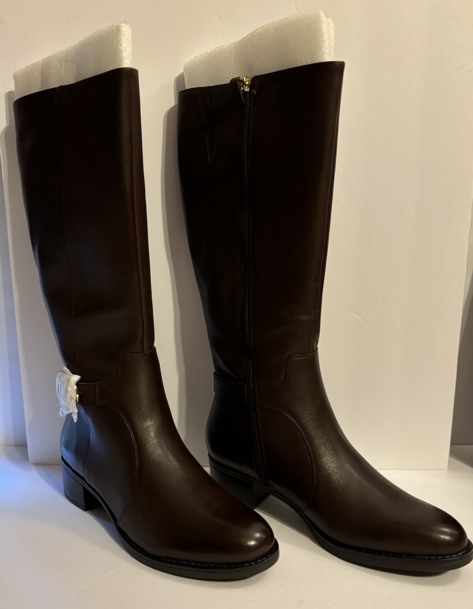 Franco Sarto Cecily Oxford Brown Leather Boots New In Original Box