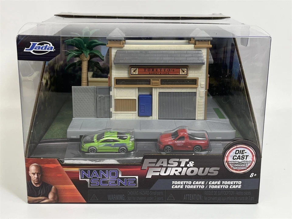 Fast and Furious Dom Toretto's Market and Cafe Diorama Nano Scene Jada 34914