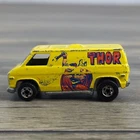 Vintage 1974 Original Hot Wheels Super Van Thor Yellow Blackwall Diecast Mattel