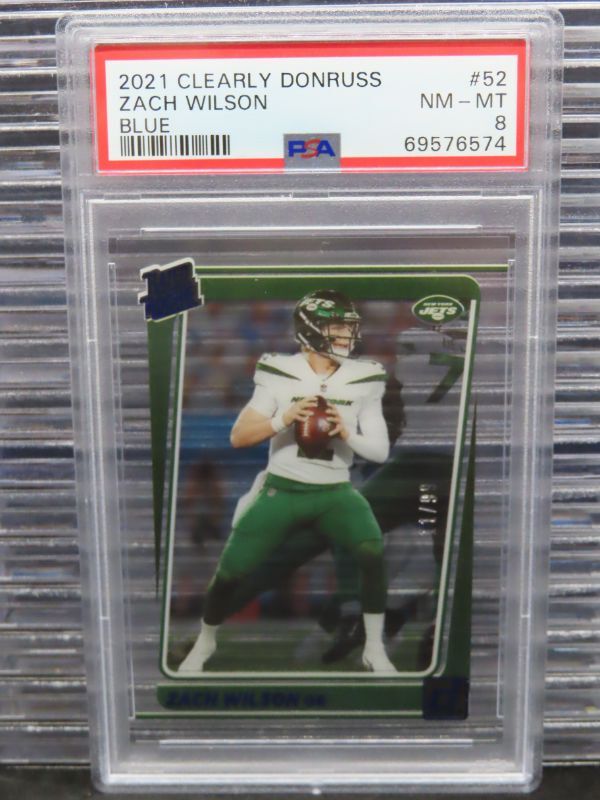 Zach Wilson Panini Clearly Donruss #52 Blue