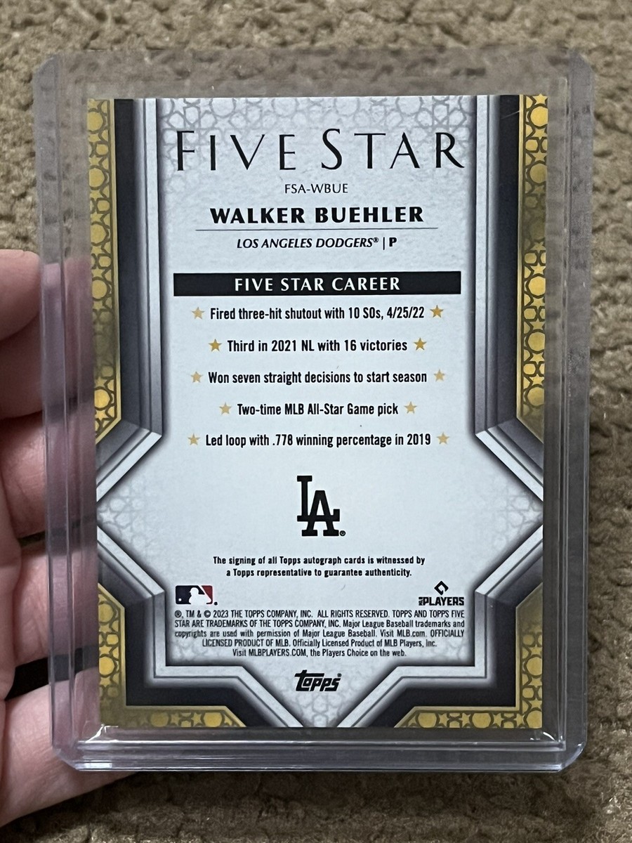 2023 TOPPS FIVE STAR WALKER BUEHLER AUTO - LOS ANGELES DODGERS | eBay