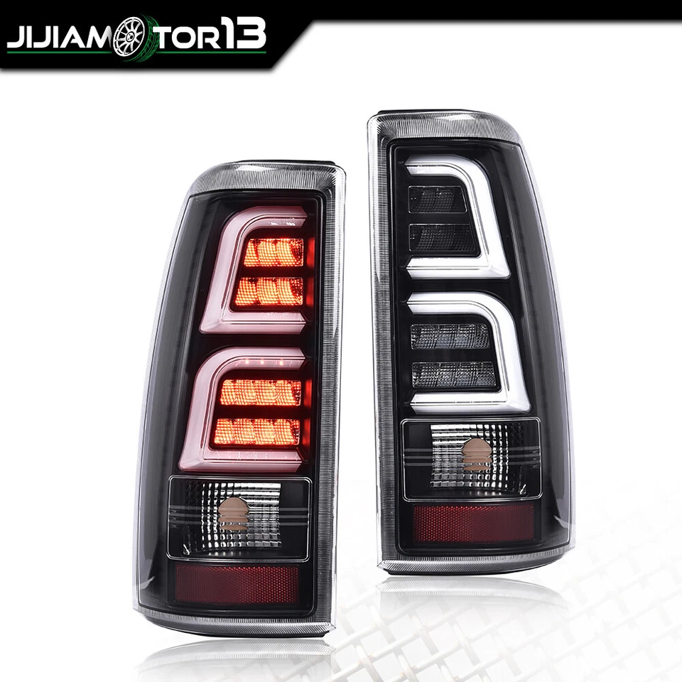 Черные светодиодные трубчатые задние фонари для 99–02 Chevy Silverado 1500/99–06 GMC Sierra - Изображение 2 из 4