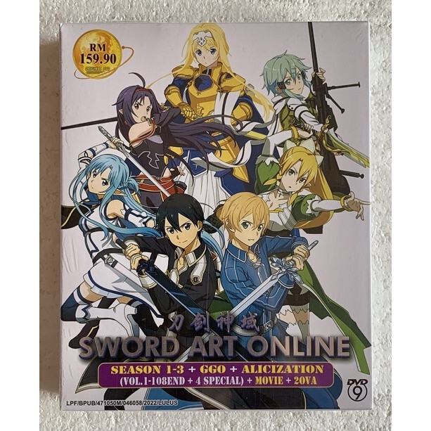 ANIME DVD~ENG DUB~Sword Art Online Season  1-3+GGO+Alicization(1-108End+Movie)