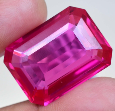53.75 Ct Natural Mogok Rose Pink Ruby Flawless Octagon Shape Certified Gemstone