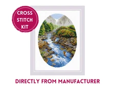 RIOLIS Counted Cross Stitch Kit 1960 Upstream - Nature Themed View