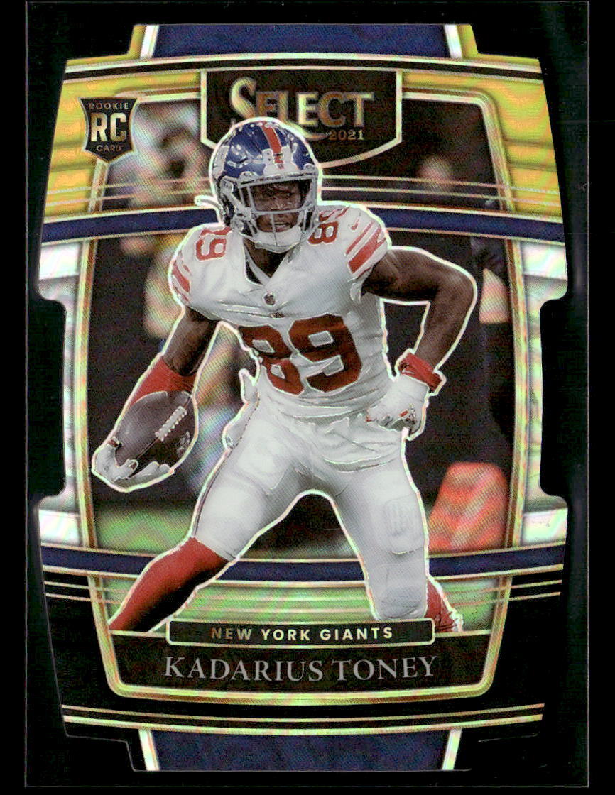 Kadarius Toney 2021 Panini Select #52 Black and Gold Prizm Die Cut