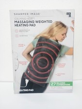 Sharper Image Calming Heat Massaging Weighted Heating Pad: 12 X 24 Brand New
