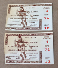 2 1938 USC Southern California vs Notre Dame College Football Ticket Stub