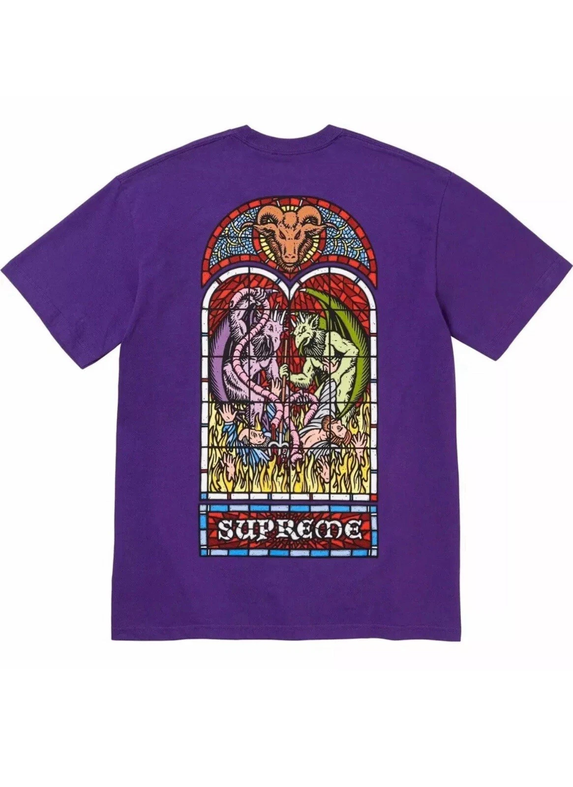 XL   T shirt Supreme Worship (violet)   FW23