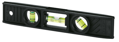 Stanley Wasserwaage 20cm Torpedo Kunststoff 0-42-294  3 Libellen schwarz