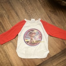 VINTAGE Ronnie Togs E.T. Kids Shirt Size 6 Red White Long Sleeve