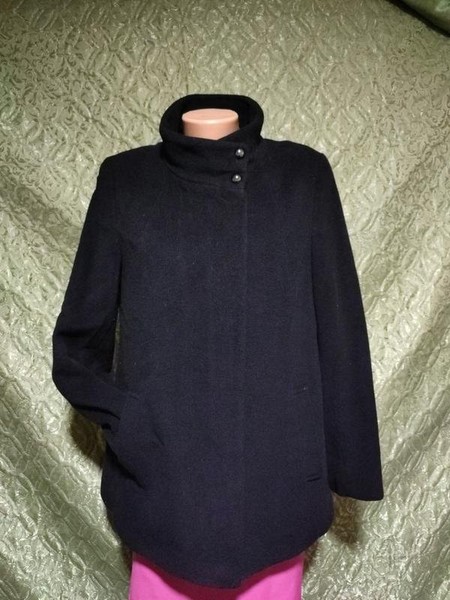 Women Gerry Weber Coat Black Cashmere 40 / L / 48 #82FC