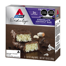 Atkins Endulge Chocolate Coconut Bars High Fiber 5-Pack 1.41 oz 200g