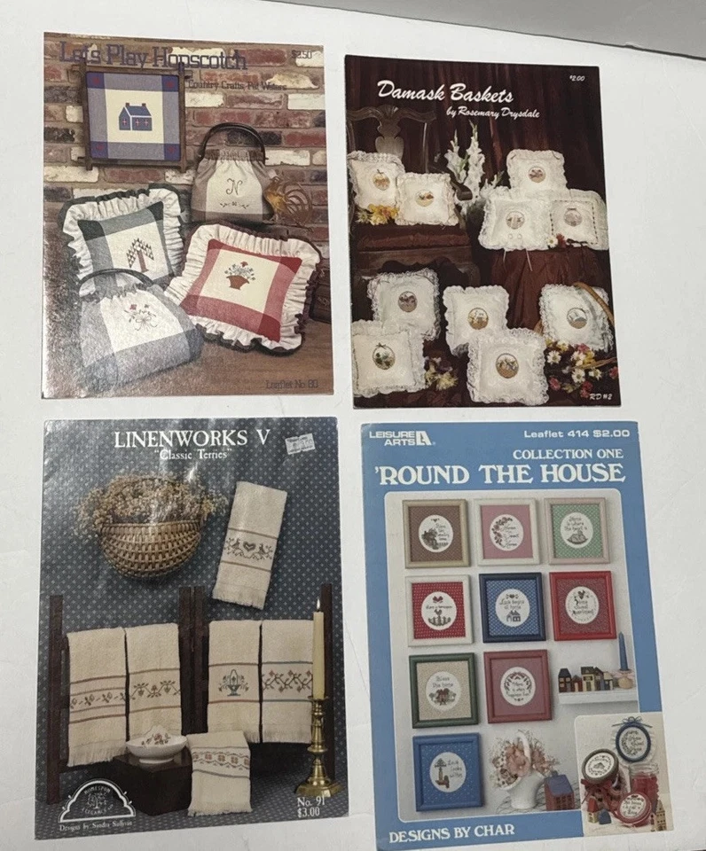 Lot of  14 Vintage Designs Cross-Stitch Alphabet, Borders, Monograms, Kitchen - Image 4 of 4