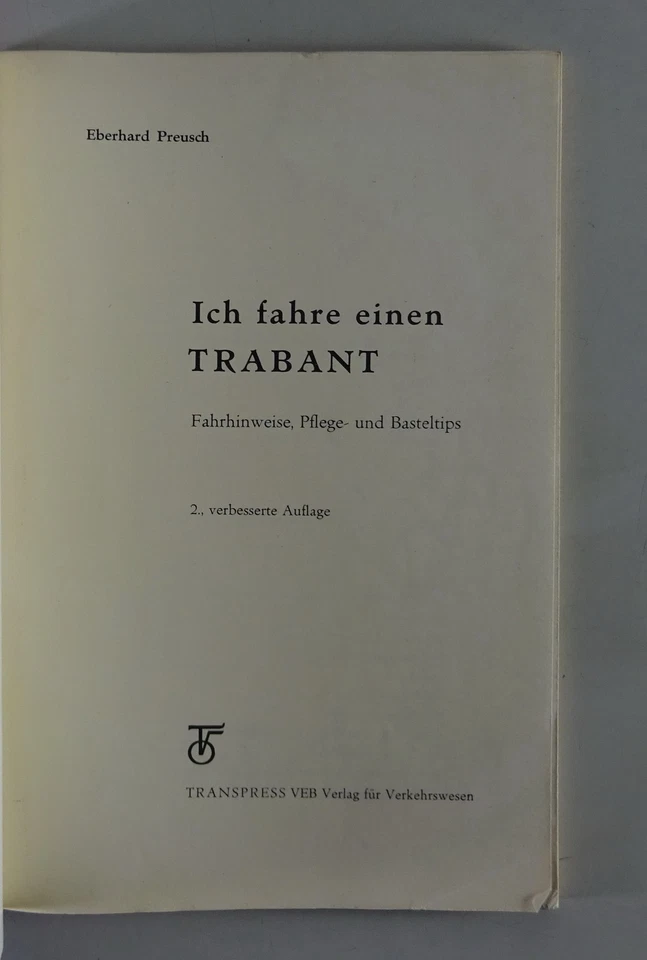 Reparaturanleitung Trabant 500 P 50/2 + Trabant 600 P 60 Limousine und Kombi ´63 - Bild 2 von 4