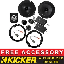 KICKER CSS654 6.5" OEM SPEAKER REPLACEMENT FULL KIT FOR HONDA FIT 2009-2020