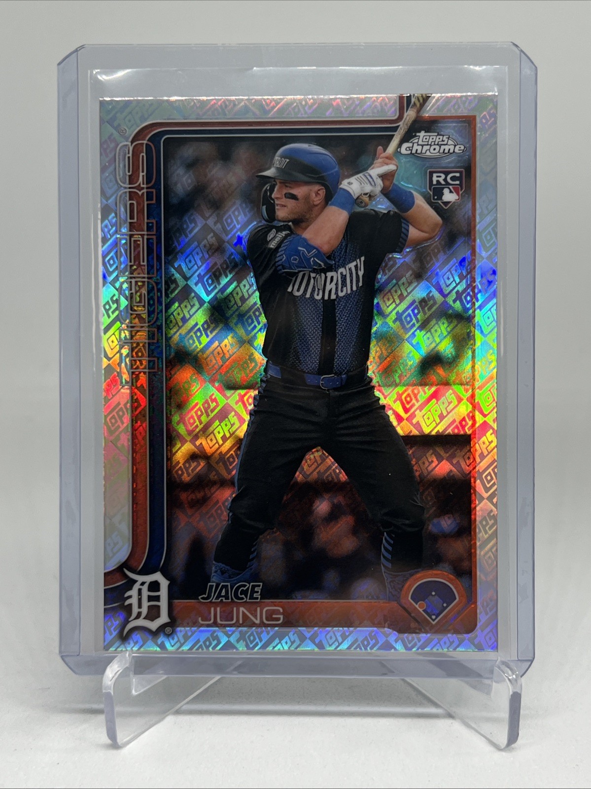 2025 Topps Chrome Fanatics Logofractor Edition MEGA - Jace Jung #225 (RC)