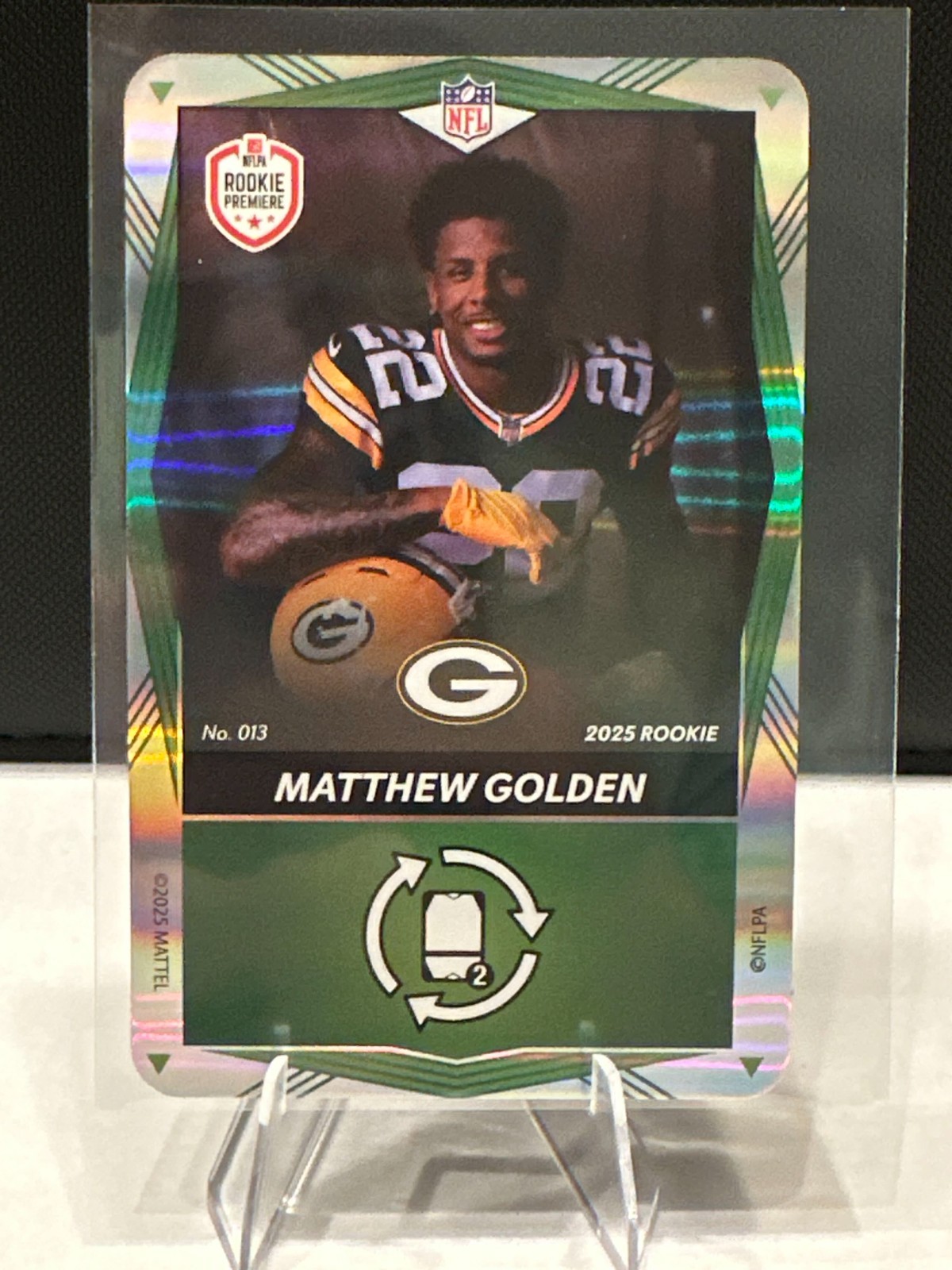 Matthew Golden - Uno Elite 2025 Rookie #013 Foil Green NM Packers RC