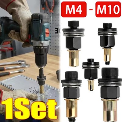 5PCS Hand Rivet Nut Gun Head nuts Simple installation Riveter Rivnut Tool M4-M10
