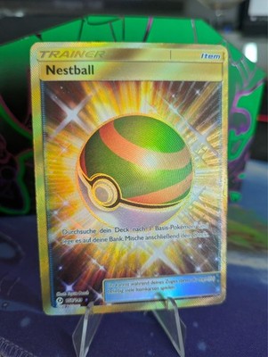 Pokémon Karte Nestball 158/149 Gold Secret Rare   Sonne & Mond Fullart #2