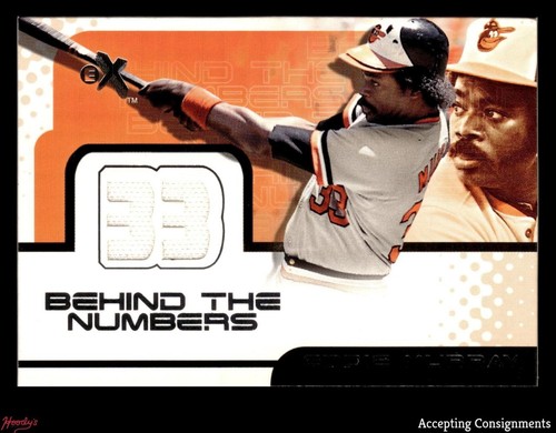 2001 E-X Behind the Numbers #BH12 Eddie Murray GAME-USED JERSEY ORIOLES