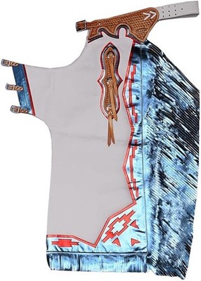 HILASON Western Horse Bull Riding Genuine Leather Rodeo Chaps | for Men and