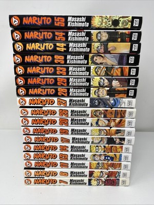 Naruto Manga Lot Vol 7 55 Partial Run Masashi Kishimoto Viz Shonen Jump English