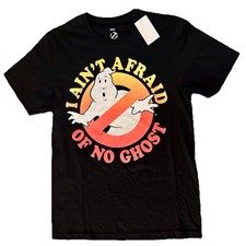 Vintage Ghostbusters Inspired Tee "I Ain 't Afraid Of No Ghost" Medium Halloween