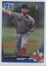 2017 Bowman Draft Chrome Blue Refractor 70th Anniversary 46/200 Alex Scherff 0c2