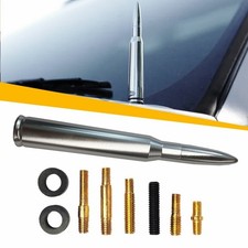 Universal 5.5 Screw Silver Car Bullet Style Antenna Radio Aluminum Fm Antena Universal 5.5 Screw Silver Car Bullet Style Antenna Radio Aluminum Fm Antena