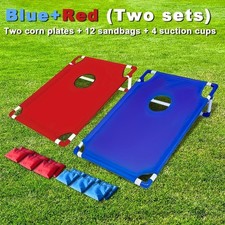 Cornhole Game Set 2 Boards 12 Bean Bags Outdoor Backyard Tailgate Beach Gift