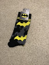 Mens Bioworld DC Comics Batman Few Socks Black Sz 8-12 New