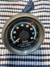 Nice Vintage Sun Super Tach Ii Blue Line 8000 Rpm Made In Usa Tachometer