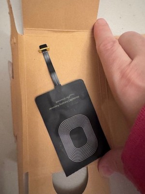 Wireless Charging Receiver   Micro-USB (Qi Compatible)   Open Box
