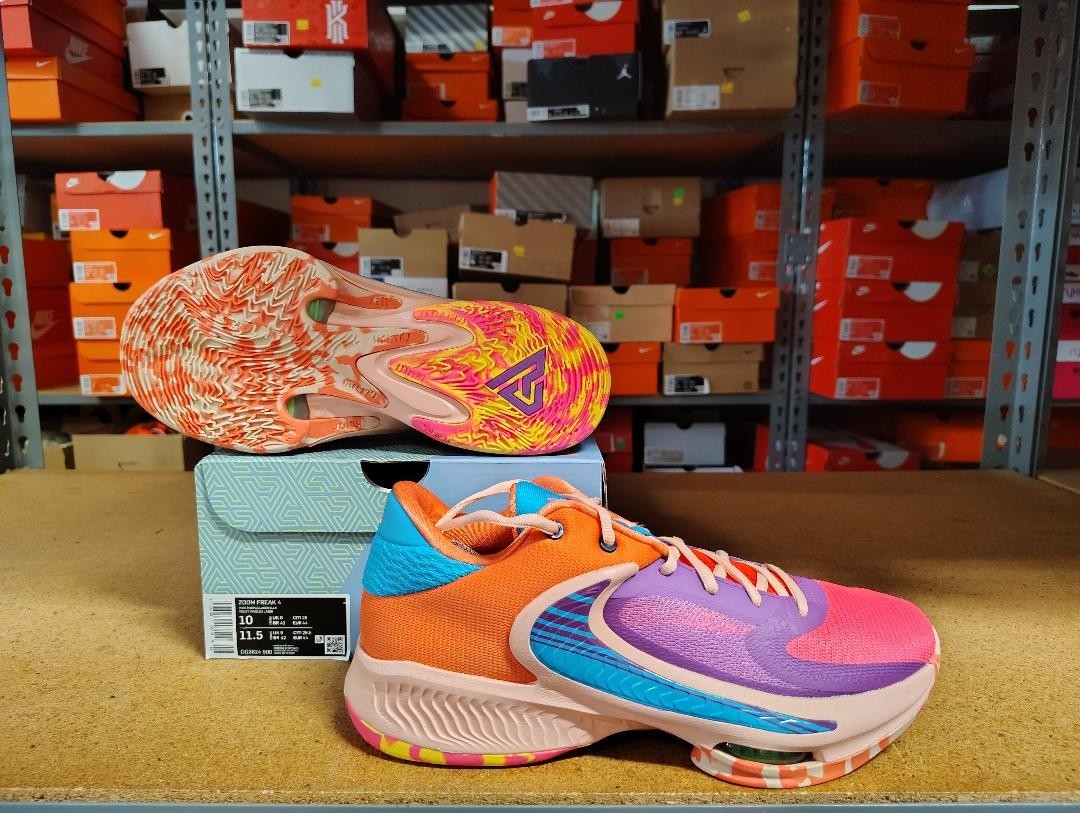 Nike Zoom Freak 4 Men Shoes Vivid Purple Laser Blue DQ3824 500 Size 10