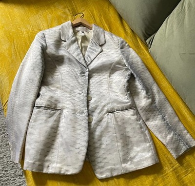 Original Roberto Cavalli Damenjacke in weiss/silber und Größe M