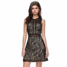 Disney Beauty & the Beast Black and Nude Lace sleeveless dress Medium