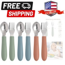 Toddler Utensils, Kids Silverware with Silicone Handle, Spoons and Forks Set,...