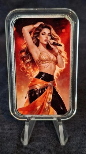 Bullion Baddies 1 oz silver bar "Sexy Camille Candela" Backstage Seduction W/COA