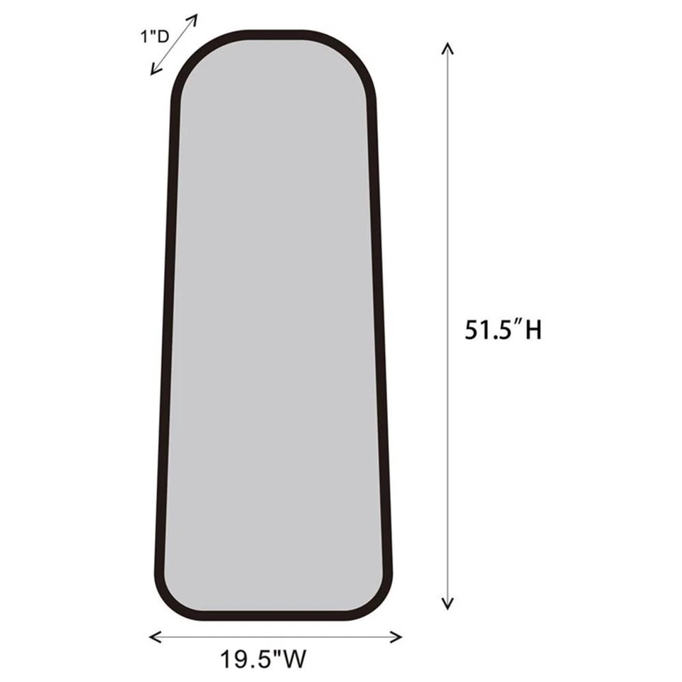 Simeon 20 x 52 Inch Full Length Floor Mirror Antique Gold - Image 4 of 4