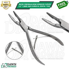 Micro Friedman Bone Rongeur Curved 5.5" 1.3mm Jaws Surgical Dental Tool German G