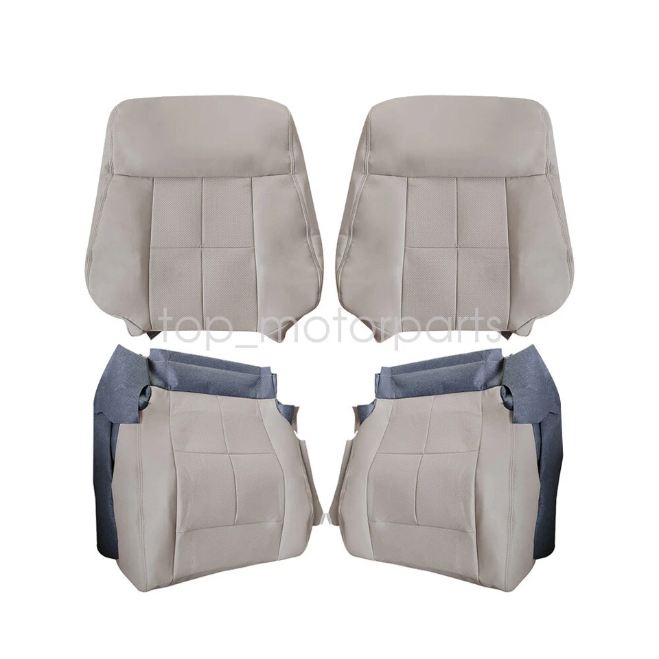 Both Side Bottom Top Back Leather Seat Cover Gray For 2007-14 Lincoln Navigator Foto 3 de 4