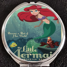 Princess Ariel Little Mermaid Walt Disney World Disneyland Makeup Compact Mirror