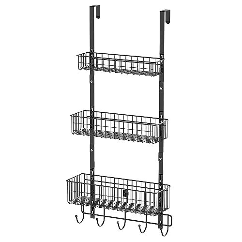 Over The Door Hooks with Basket Over The Door Organizer Door Towel Racks for 
