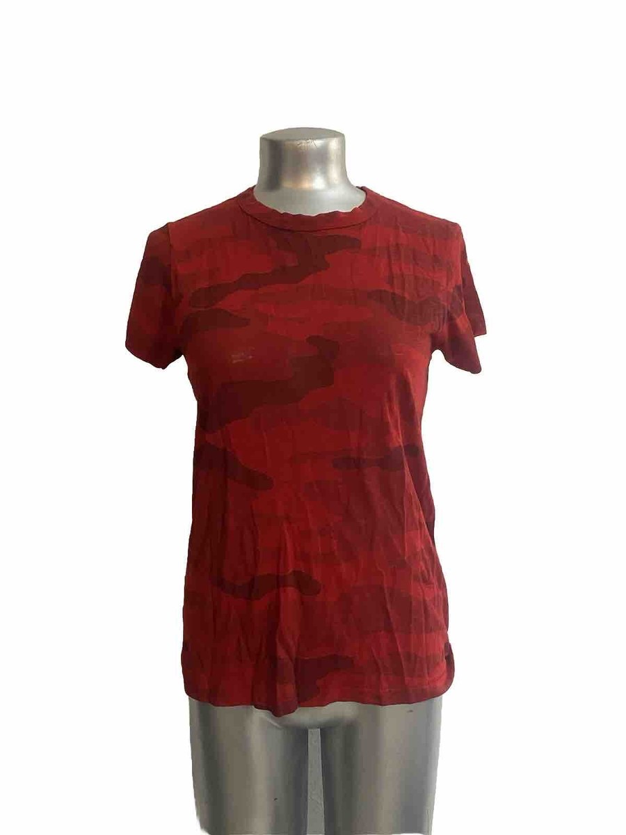 Rag Bone Red Camo T-Shirt Size S