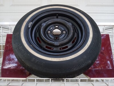 1976-1980 Chevy Chevette Pontiac Acadian 13×5'' Rim Steel 9-Slot NOS+ W/Wall Tire